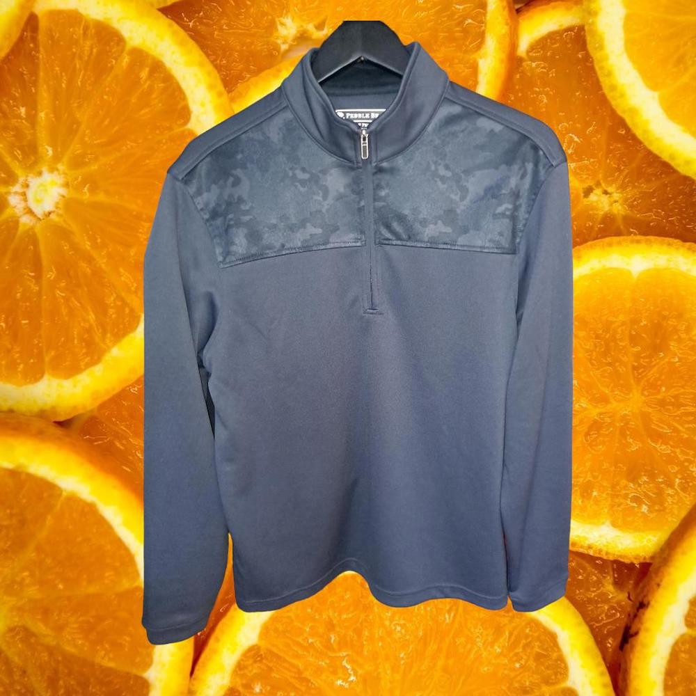 Pebble Beach Dry-Luxe Performance 1/4‎ Zip Blue Sweatshirt Size M